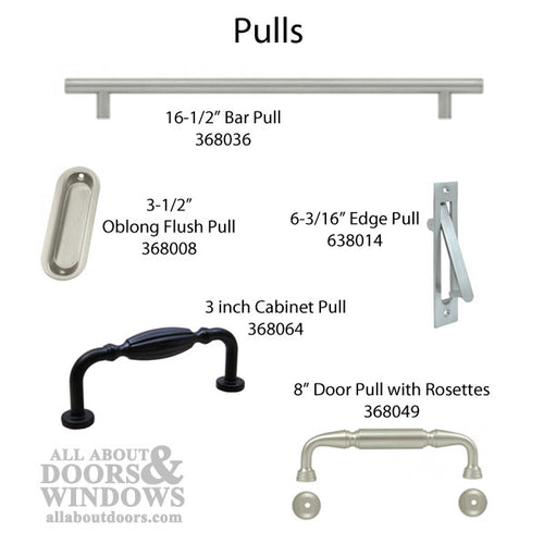 16-1/2 Inch Bar Pulls - Brushed Stainless Steel - 16-1/2 Inch Bar Pulls - Brushed Stainless Steel