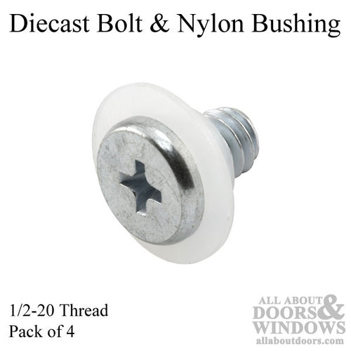 Diecast Bolt and Nylon Bushing 1/4-20 - Diecast Bolt and Nylon Bushing 1/4-20