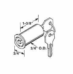 Cylinder, Knob Latch, Keyed - Cylinder, Knob Latch, Keyed