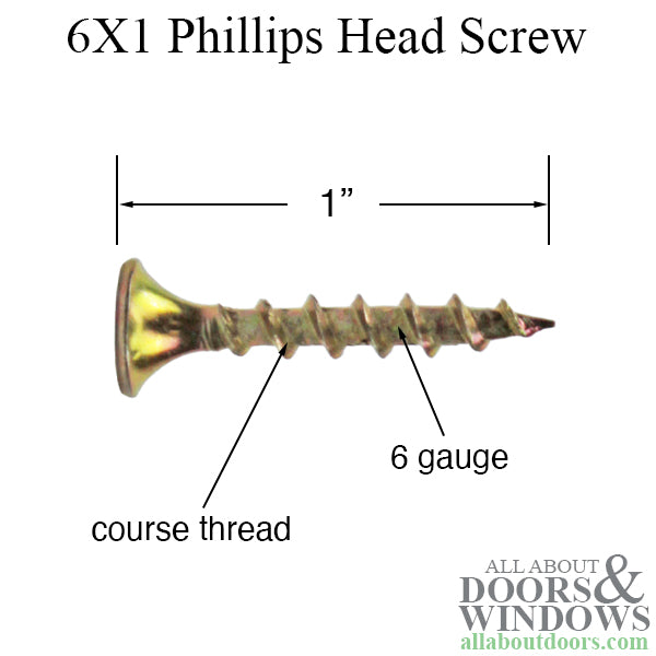 6X1.0 Phillips Screw- YDI - 6X1.0 Phillips Screw- YDI