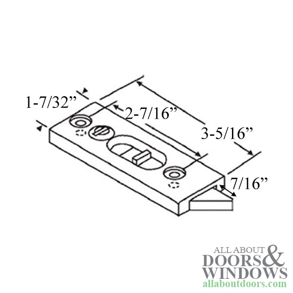 Tilt Latch, Surface mount, 2-7/16 screws, Plastic, Pairs - White - Tilt Latch, Surface mount, 2-7/16 screws, Plastic, Pairs - White