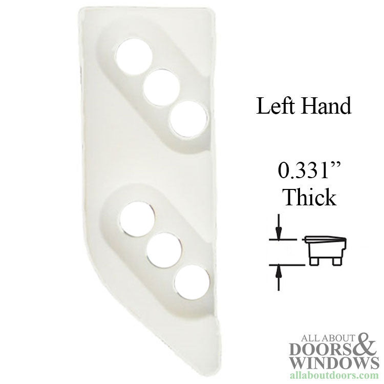 Truth Multipoint Window Lock Keeper, Left Hand - White - Truth Multipoint Window Lock Keeper, Left Hand - White