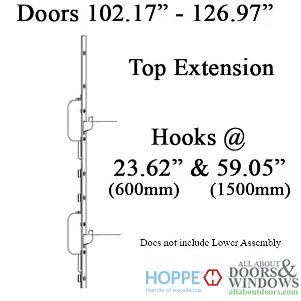 16mm Top Extension Swing Hook @ 23.62“  &  59.05” - 16mm Top Extension Swing Hook @ 23.62“  &  59.05”