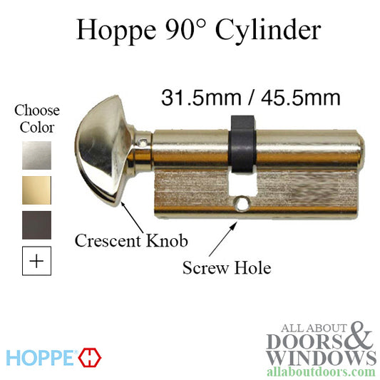 31.5 / 45.5 New Style HOPPE Active 90 Keyed Profile Cylinder Lock, Choose Finish