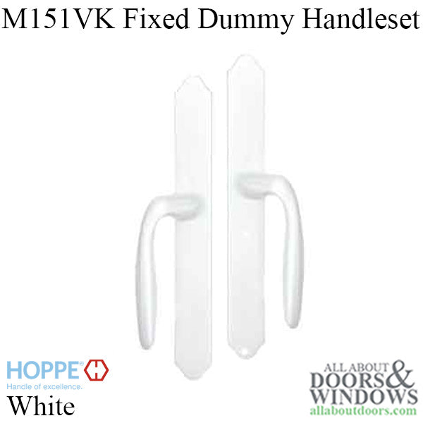 HOPPE HLS 9000 Sliding Door Handle Set Verona Lever Fixed Dummy White - HOPPE HLS 9000 Sliding Door Handle Set Verona Lever Fixed Dummy White