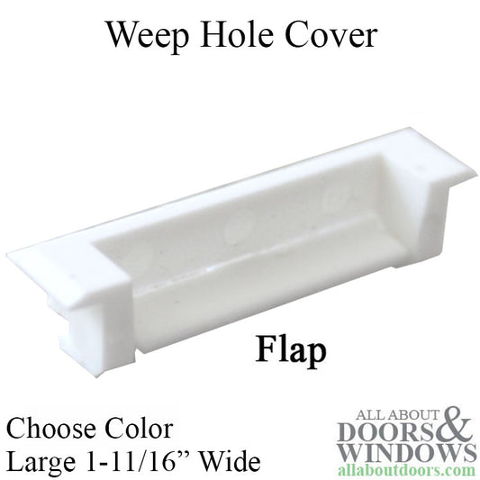 Weep Hole Cover With Flap, Snaps Into Hole