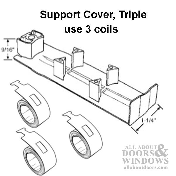 Support Cover, Triple Coil Spring , 1-1/4 pocket- White - Support Cover, Triple Coil Spring , 1-1/4 pocket- White