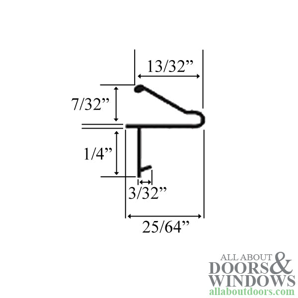 Polyflex Weather Seal for Casement and Awning Windows, 8 Foot, .405 Width, White - Polyflex Weather Seal for Casement and Awning Windows, 8 Foot, .405 Width, White