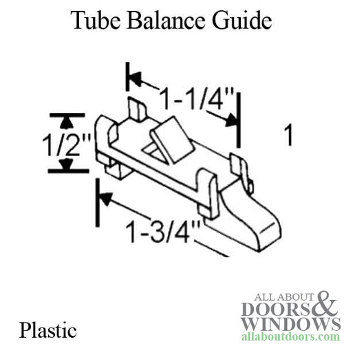 Plastic Tube Balance Guide, 70 Series Accessory - Plastic Tube Balance Guide, 70 Series Accessory