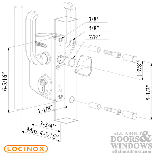 Locinox Surface-Mounted Sliding Gate Lock - Locinox Surface-Mounted Sliding Gate Lock