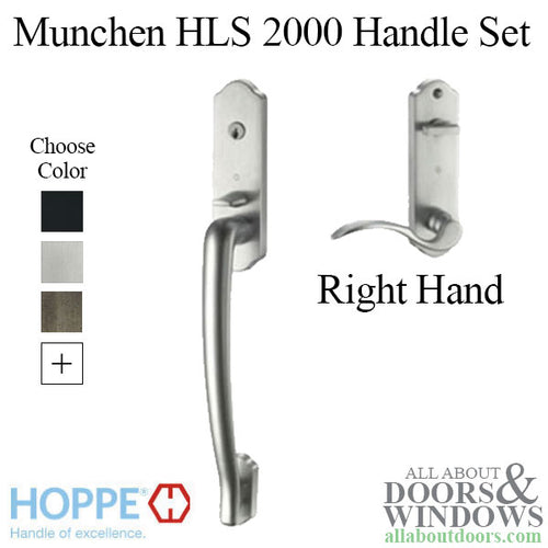 Hoppe Munchen  HLS2000 Traditional Entrance Handle Set, Right Hand - Hoppe Munchen  HLS2000 Traditional Entrance Handle Set, Right Hand