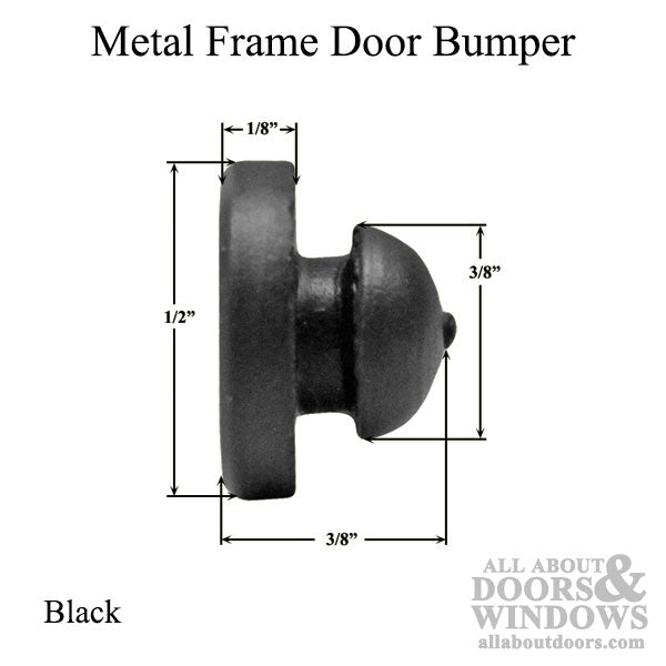 Bumper, Stopper or Door Silencer for Metal Frames in Black - Bumper, Stopper or Door Silencer for Metal Frames in Black