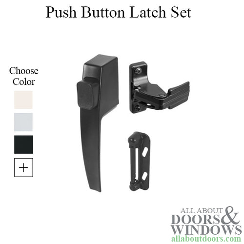 Screen Door Push Button Latch 1.75 Inch Screw Hole Spacing - Screen Door Push Button Latch 1.75 Inch Screw Hole Spacing