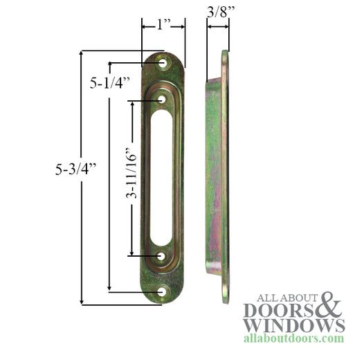 Trim Plate For Standard Mortise Lock 3/8 Inch Depth - Trim Plate For Standard Mortise Lock 3/8 Inch Depth