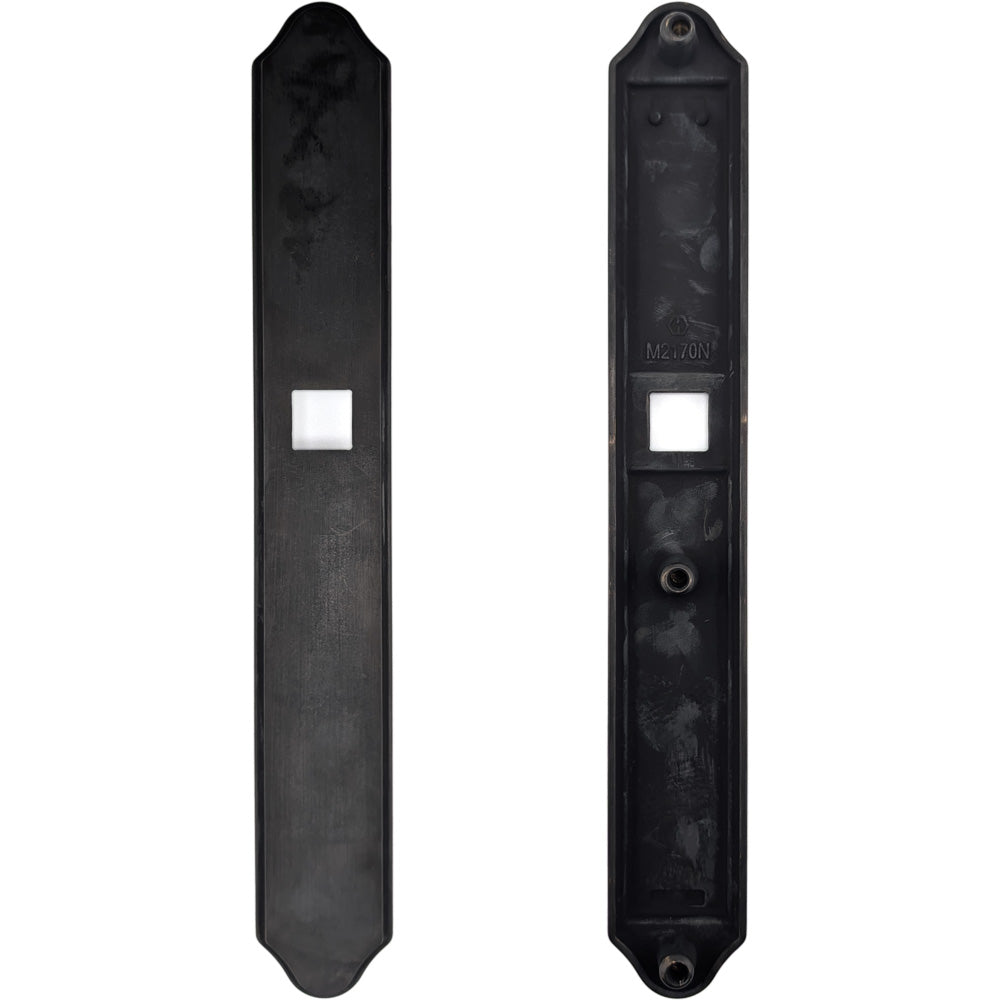 Hoppe M217N Dummy Backplate, Exterior with Square Hole - Oil Rubbed Brass - Hoppe M217N Dummy Backplate, Exterior with Square Hole - Oil Rubbed Brass