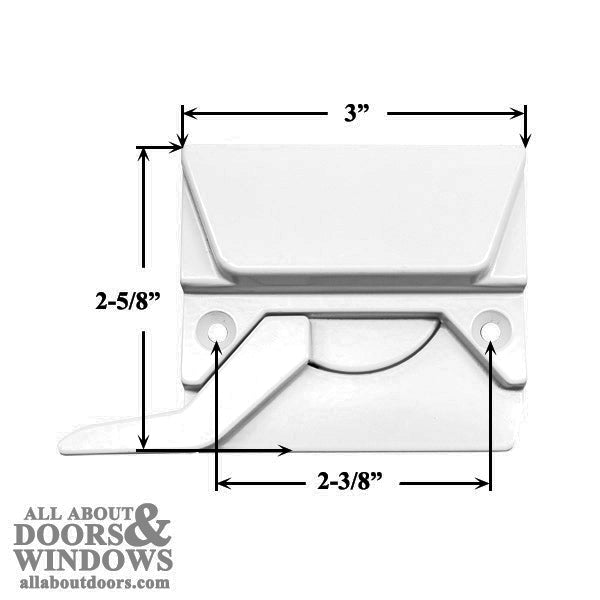 Right Hand Sash Lock with 2-3/8 Inch Screw Holes - Choose Color - Right Hand Sash Lock with 2-3/8 Inch Screw Holes - Choose Color