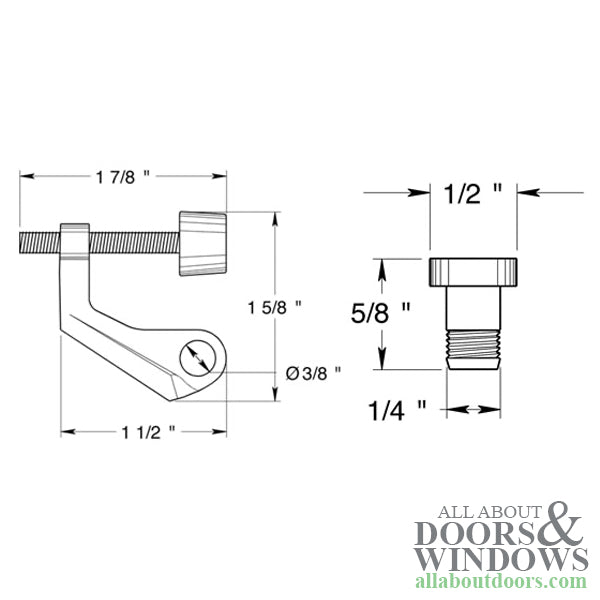 Hinge Pin Stop Solid Brass Choose Finish - Hinge Pin Stop Solid Brass Choose Finish