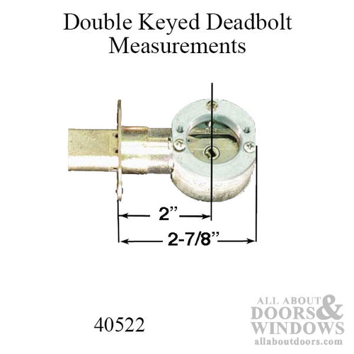 Deadbolt, 2 inch backset, Heavy Duty, Double Key - Choose Finish - Deadbolt, 2 inch backset, Heavy Duty, Double Key - Choose Finish