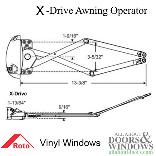 Roto OP06-7540 X-Drive Awning Operator - Roto OP06-7540 X-Drive Awning Operator