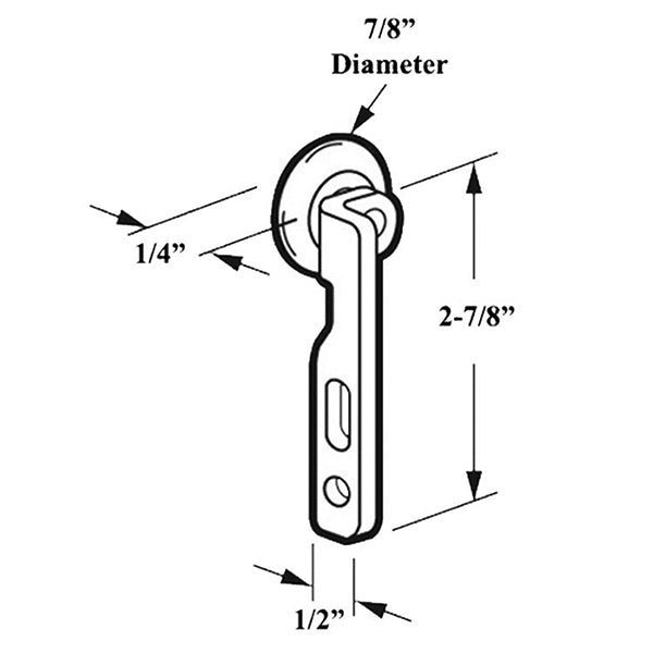 Left & Right Top Hung Roller Assembly with 7/8 Inch Nylon Wheel for Sliding Screen Door - Left & Right Top Hung Roller Assembly with 7/8 Inch Nylon Wheel for Sliding Screen Door