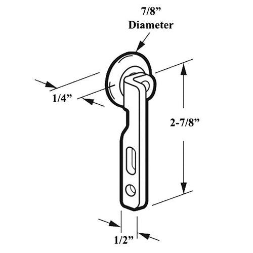 Left & Right Top Hung Roller Assembly with 7/8 Inch Nylon Wheel for Sliding Screen Door - Left & Right Top Hung Roller Assembly with 7/8 Inch Nylon Wheel for Sliding Screen Door