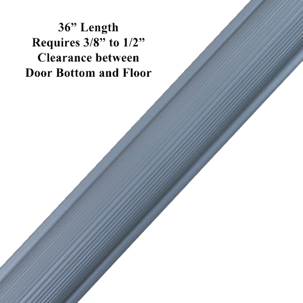 36 Inch by 1-1/16 Inch Vinyl Threshold Replacement Insert for SDS Doors - Gray - 36 Inch by 1-1/16 Inch Vinyl Threshold Replacement Insert for SDS Doors - Gray