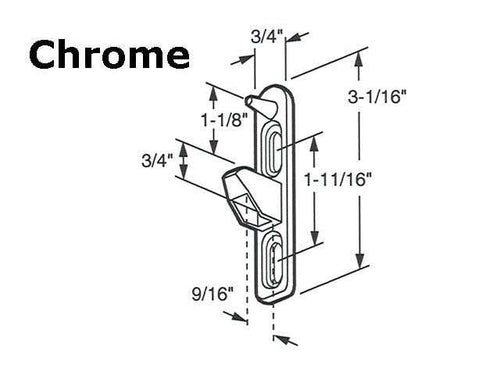 Plated Diecast Sliding Door Keeper Anti Lift Pin Chrome - Plated Diecast Sliding Door Keeper Anti Lift Pin Chrome