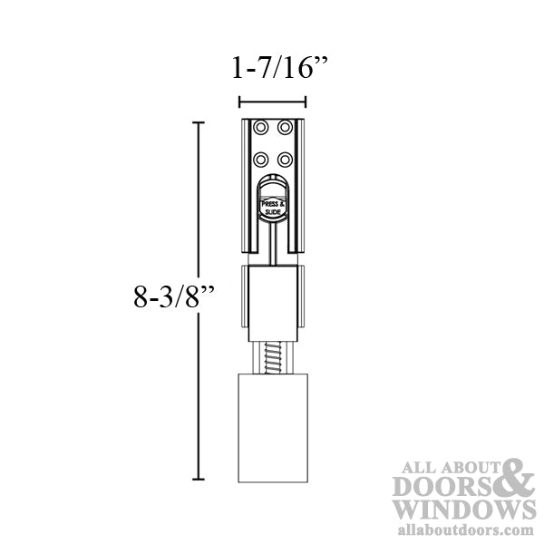 Locking Ultimate Lite Bolt for Astragal, Lower - Choose Color - Locking Ultimate Lite Bolt for Astragal, Lower - Choose Color