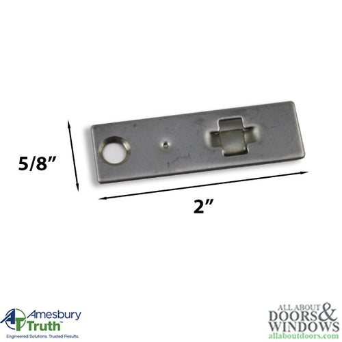 Slide Clip for Amesbury P2000 Multipoint Lock, Connects Extension to Shoot Bolt Tip - Stainless Steel - Slide Clip for Amesbury P2000 Multipoint Lock, Connects Extension to Shoot Bolt Tip - Stainless Steel