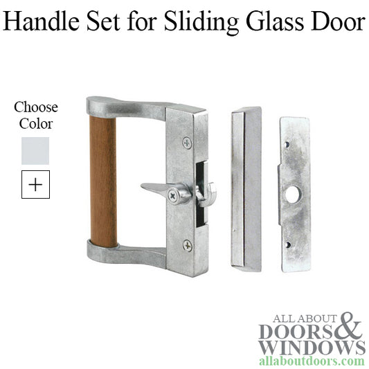 Sliding Patio Door Handle Set, Diecast Zinc - Choose Color