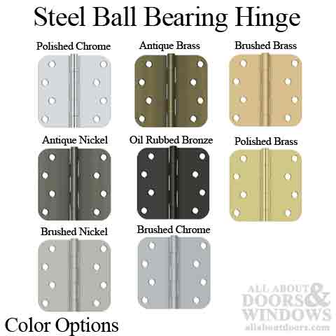 Residential Steel Hinge, Ball Bearings, 4 x 4 with 5/8