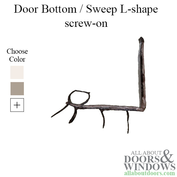 Door Bottom / Sweep, L-shape / Screw-on 36 Inch - Door Bottom / Sweep, L-shape / Screw-on 36 Inch