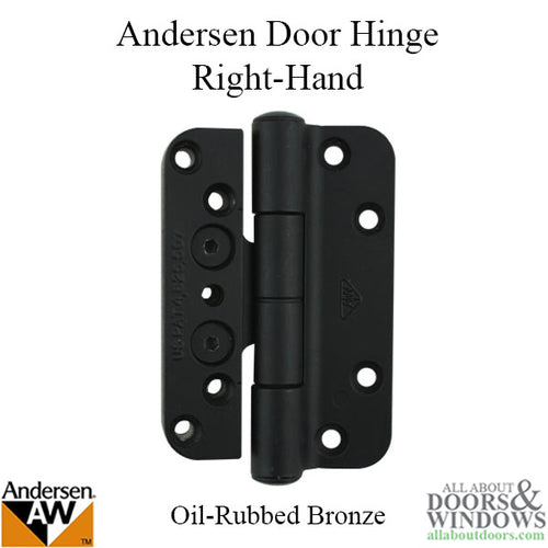 Discontinued - Andersen 1992-2005 Hinge, Right Hand -  Oil Rubbed Bronze - Discontinued - Andersen 1992-2005 Hinge, Right Hand -  Oil Rubbed Bronze