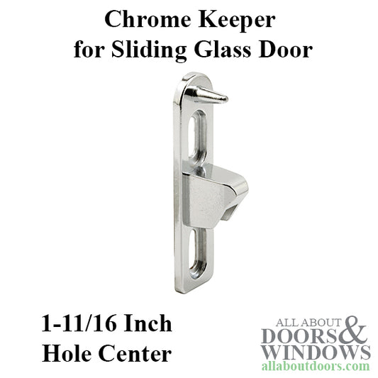 Plated Diecast Sliding Door Keeper Anti Lift Pin Chrome