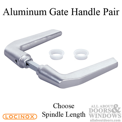 Locinox Aluminium Gate Handle Pair with Spindle - Locinox Aluminium Gate Handle Pair with Spindle