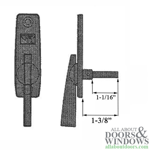 Andersen Frenchwood Gliding Door - Thumb Latch - Newbury - Inside LockChrome - Andersen Frenchwood Gliding Door - Thumb Latch - Newbury - Inside LockChrome