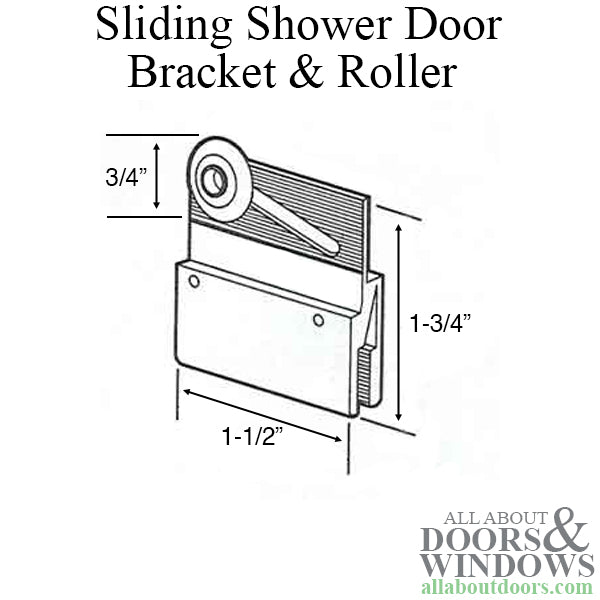 1-1/2 inch Bracket, 3/4 inch Oval wheel - Chrome - 1-1/2 inch Bracket, 3/4 inch Oval wheel - Chrome