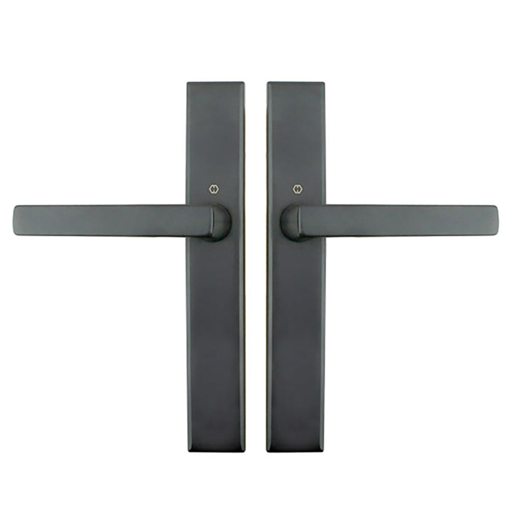 Dallas Contemporary Lever Handle, Fixed Dummy Pair, M1643 / 2161N Set - Dark Bronze Metallic - Dallas Contemporary Lever Handle, Fixed Dummy Pair, M1643 / 2161N Set - Dark Bronze Metallic