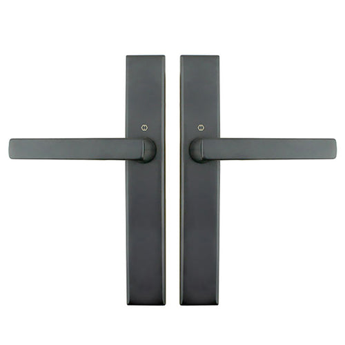 Dallas Contemporary Lever Handle, Fixed Dummy Pair, M1643 / 2161N Set - Dark Bronze Metallic - Dallas Contemporary Lever Handle, Fixed Dummy Pair, M1643 / 2161N Set - Dark Bronze Metallic