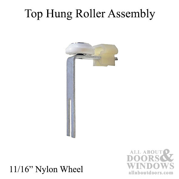 Top Hung Roller Assembly with 11/16 Inch Nylon Wheel for Sliding Screen Door - Top Hung Roller Assembly with 11/16 Inch Nylon Wheel for Sliding Screen Door