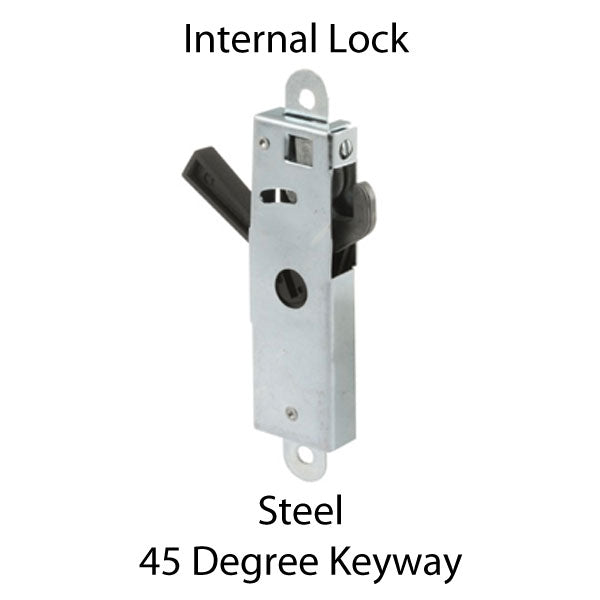 Internal Lock Assembly, 45 Degree Keyway, Sliding Patio Door - Steel - Internal Lock Assembly, 45 Degree Keyway, Sliding Patio Door - Steel