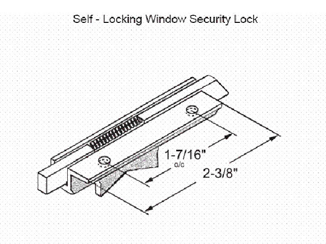 Rusco Sliding Window Latch  1-7/16 - Cast - Rusco Sliding Window Latch  1-7/16 - Cast