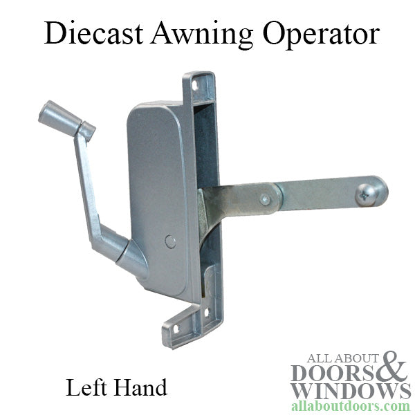 Awning Operator for t.m. Windows - Left - Aluminum - Awning Operator for t.m. Windows - Left - Aluminum