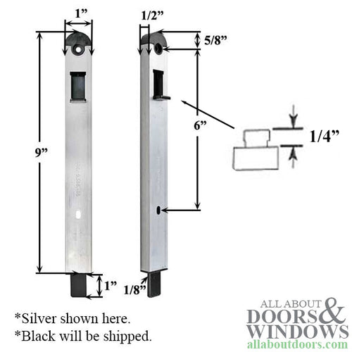 9 Inch Magnum Flush Slide Bolt 1/4