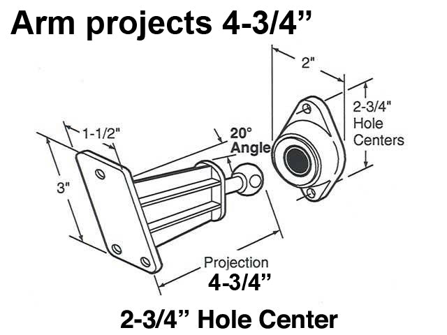 R V DOOR HOLDER ROD  4-3/4 inch Curved & RETAINER - R V DOOR HOLDER ROD  4-3/4 inch Curved & RETAINER