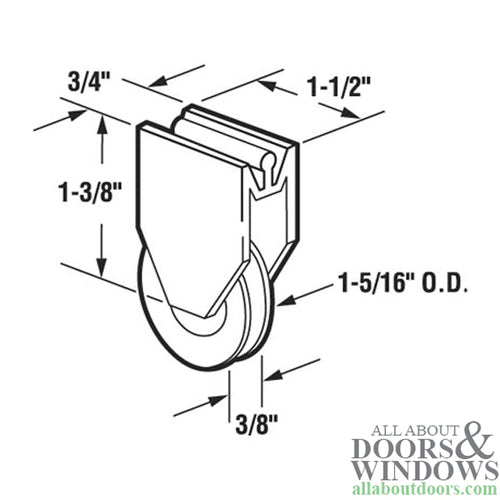 Door Roller For Likit Glass Door 1.3125 Nylon Door Roller With Nylon Housing - Door Roller For Likit Glass Door 1.3125 Nylon Door Roller With Nylon Housing