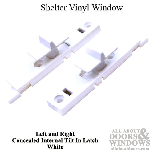 Concealed Internal Tilt In Latch for Double Hung Vinyl Window - White - Concealed Internal Tilt In Latch for Double Hung Vinyl Window - White