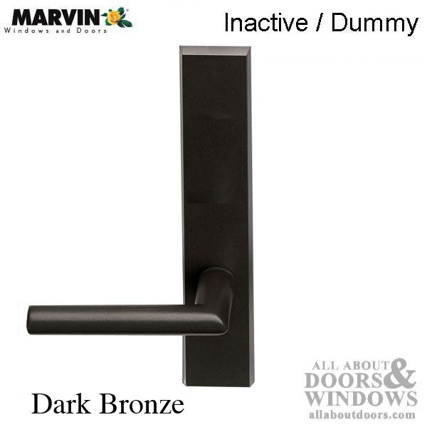 Marvin Contemporary Handle, Inactive / Dummy Ultimate Hinged French Door- Dark Bronze - Marvin Contemporary Handle, Inactive / Dummy Ultimate Hinged French Door- Dark Bronze