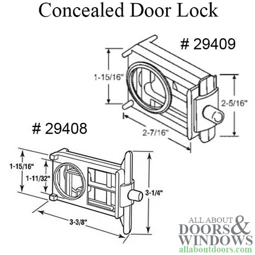 Concealed Door Lock for Bathroom Partitions 1 Inch Door - Concealed Door Lock for Bathroom Partitions 1 Inch Door