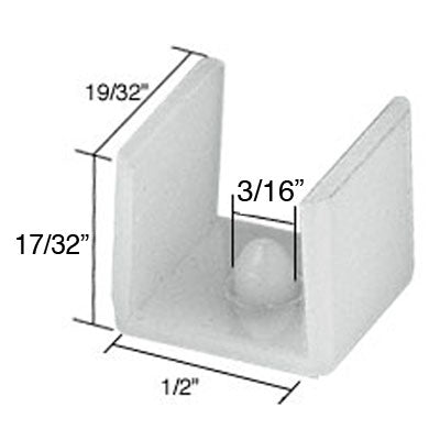 Sliding Shower Door Bottom Guide Nylon Sold in Pairs - Sliding Shower Door Bottom Guide Nylon Sold in Pairs